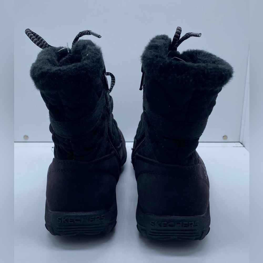 Skechers Reggae Fest-Moro Women's Black Quilted Lace-Up Ankle Boots 49583 Size 6 - Picture 6 of 8